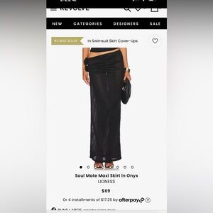 Brand New: Lioness Soul Mate Maxi Skirt in Onyx